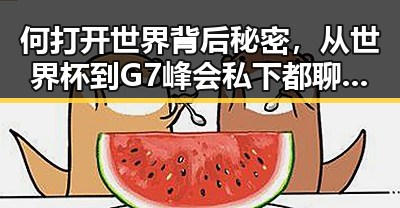何打开世界背后秘密,从世界杯到G7峰会私下都聊啥的反差探秘